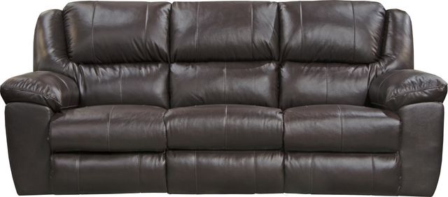 Catnapper® Transformer II Chocolate Ultimate Sofa with 3 Recliners and Drop Down Table-0