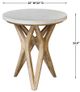 Uttermost® Marnie Ivory Limestone Top Side Table with Warm Oatmeal Wash Base-2