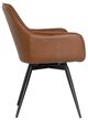 Dovetail Furniture Verity Antique Brown Dining Chair with Black Base-2