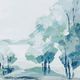 Stylecraft Light Blue/Off-White Wall Art-1