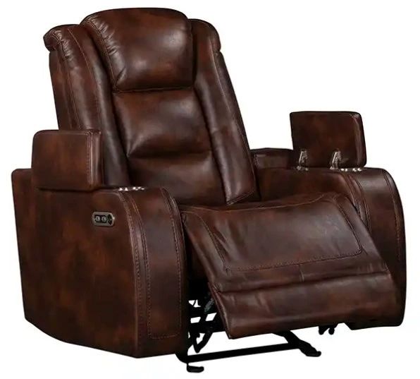 New Classic® Home Furnishings Chester Brown Power Glider Recliner-0