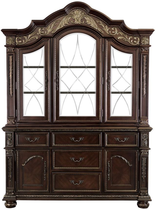 Homelegance® Catalonia Dark Cherry Buffet and Hutch-2