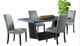 Elements International Beckley 5-Piece Dark Grey Dining Set-0