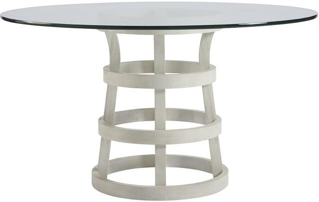 Universal Explore Home™ Escape-Coastal Living Home Glass Top 54" Dining Table with Sandbar Base-0