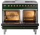 Ilve® Nostalgie II Noblesse 40'' Emerald Green Pro Style Dual Fuel Range with Burnished Trim-1