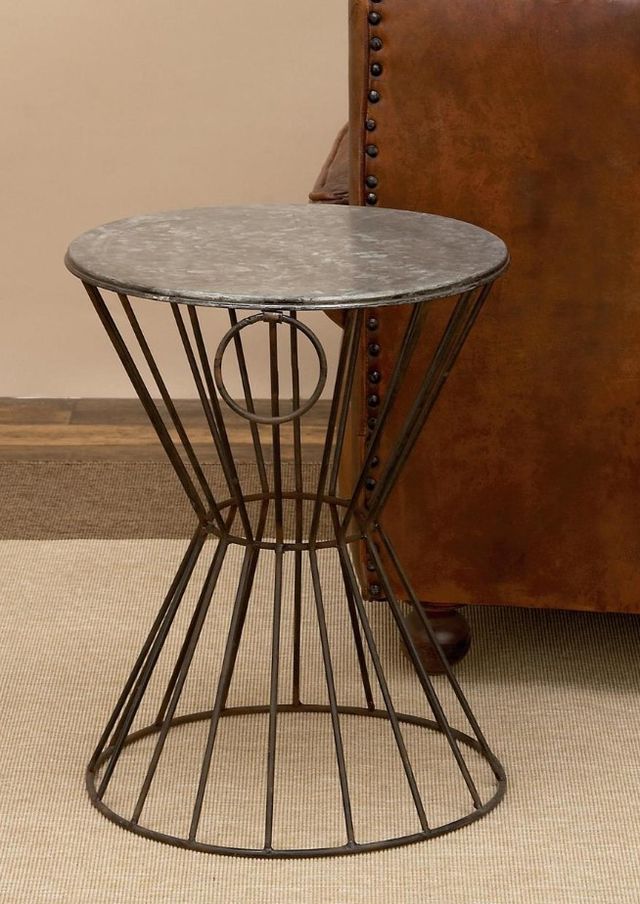 Deco Marche Gray Drum Table-3