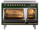 Ilve® Nostalgie II Noblesse 48'' Emerald Green Pro Style Induction Range with Copper Trim-2
