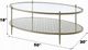 ACME Furniture Zaba Glass Top Coffee Table with Champagne Base-3