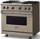 Viking® 5 Series 36" Nantucket Pro Style Gas (NG) Range with Polished Chrome Trim-2