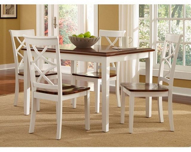 Powell® Harrison 5-Piece Cherry/White Dining Set-1