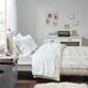 Olliix by Intelligent Design White/Gold Queen Metallic Dot Printed Sheet Set-5
