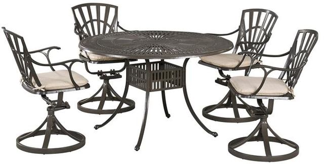 Homestyles® Grenada 5-Piece Khaki Gray Outdoor Dining Set-0