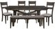 Liberty Furniture Double Bridge 6-Piece Dark Chestnut/Gray Trestle Table Set-0