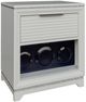 Elements International Denmark White 1-Drawer Nightstand with Speaker and USB -0