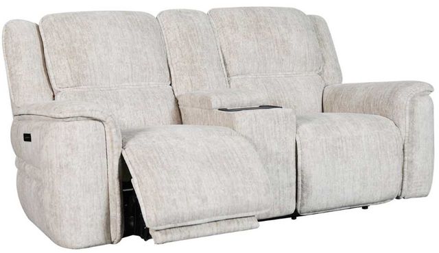 Liberty Furniture Clayton Galactic Parchment Power Reclining Loveseat with Console-1