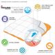 Olliix by Sleep Philosophy White Full/Queen Warmer 300 Thread Count Cotton Sateen White Down Alternative 3M Thinsulate Comforter-3