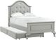 Elements International Jesse 3-Piece Grey Full bedroom Set with Trundle-3