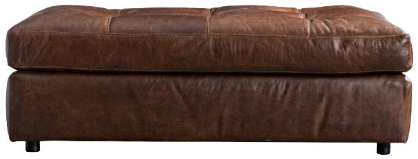 Bernhardt Nest Bernhardt Living Brown Leather Ottoman-1