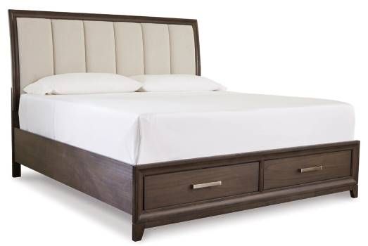 Signature Design by Ashley® Brueban 5-Piece Brown California King Storage Panel Bed Set-1