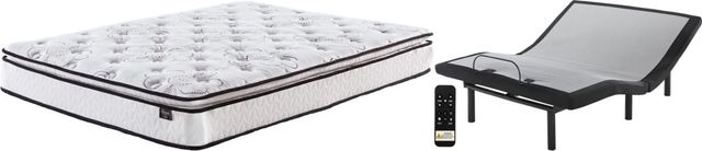 Sierra Sleep® by Ashley® Bonnell 2-Piece 10" Hybrid and Better Adjustable Base California King Mattress Set-0