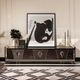 Michael Amini® Carmela Glossy Charcoal Sand Media Cabinet-1