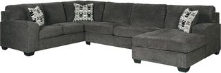 Signature Design by Ashley® Ballinasloe 3-Piece Smoke Right-Arm Facing Sectional and Chaise