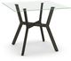 Amisco Customizable Norcross 30" Glass Top Square Table-0