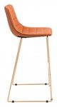 Zuo® Adele Orange and Gold Bar Chair-2