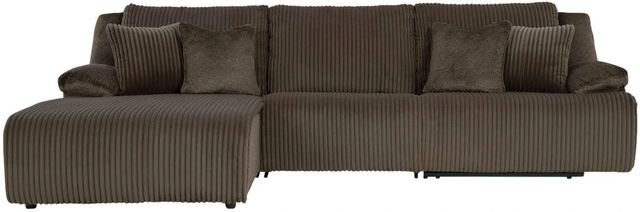 Signature Design by Ashley® Top Tier 3-Piece Chocolate Manual Reclining Left-Arm Facing Sectional and Chaise-2