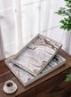 A & B Home Effra 2-Piece White Marbled Rectangular Tray Set-4