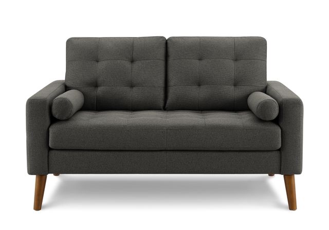 Monarch Specialties Inc. Dark Grey 58" Loveseat with 2 Pillows-0