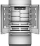 KitchenAid® 42" 24.2 Cu. Ft. PrintShield Stainless Steel Built In French Door Refrigerator with Platinum Interior-1