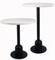 A & B Home Orman 2-Piece Black/Marble Side Table Set-0
