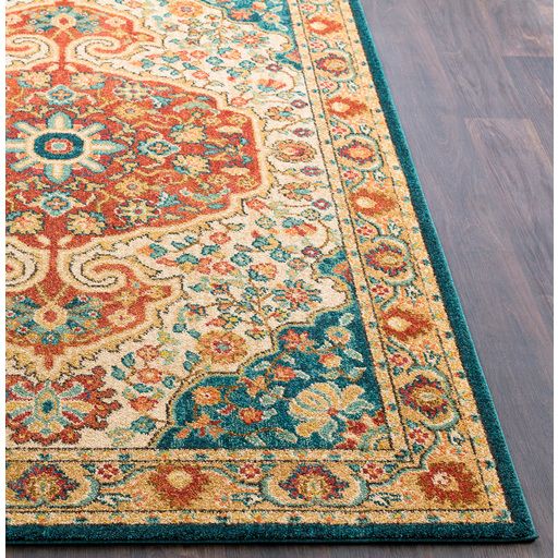 Surya Masala Market Burnt Orange/Teal 9'x13' Area Rug-2