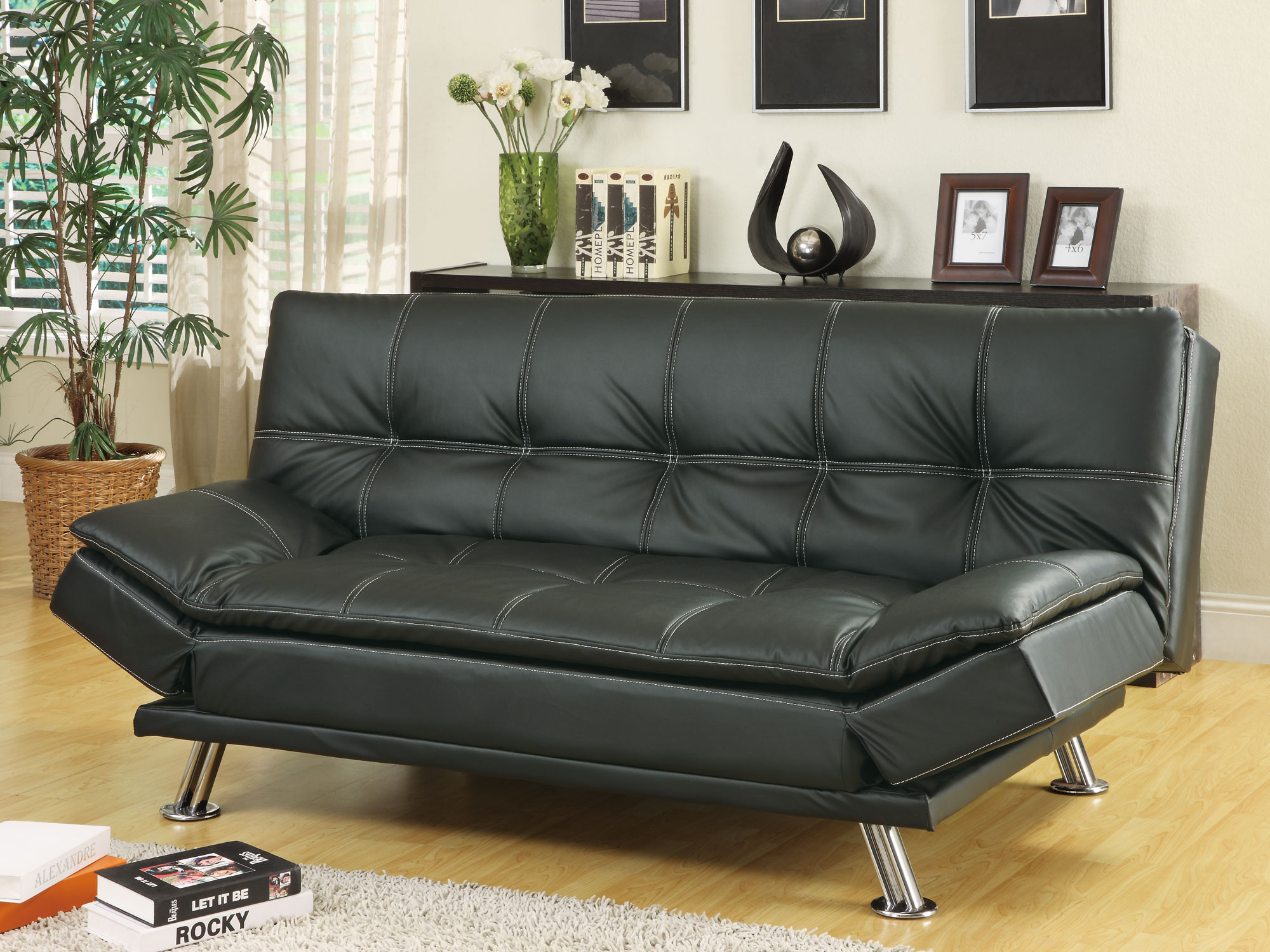 Dilleston Black Sofa Bed - Thumbnail 2
