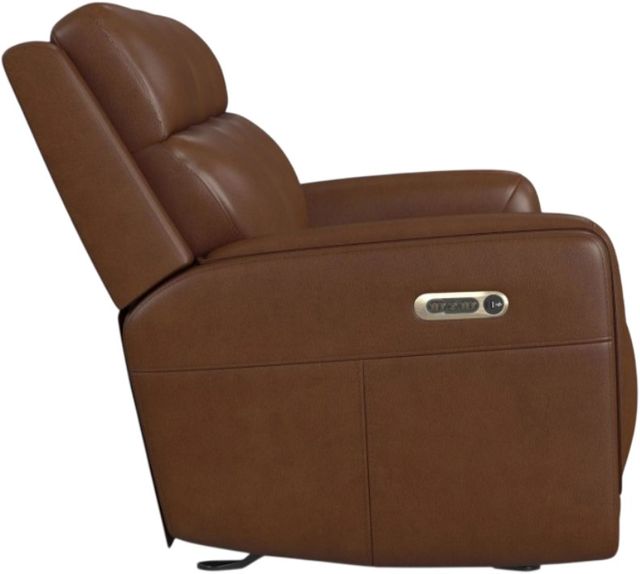Flexsteel® Alister Sedona Brown Leather Power Gliding Sofa with Power Headrests and Lumbar-4