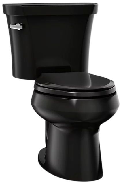 KOHLER® Wellworth® Black 2-Piece Elongated Toilet, 1.28 Gpf-0