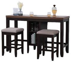 Urban Styles Furniture Dallas 3-Piece Cappuccino/Walnut Sofa Bar Set