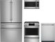 Café™ 4 Piece Stainless Steel Dual Fuel Kitchen Package-0