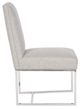 Vanguard® Furniture Michael Weiss Colton Light Gray/Stainless Steel Side Chair-2