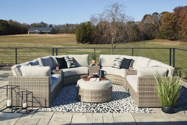 Signature Design by Ashley® Calworth 10-Piece Beige Outdoor Seating Set-3