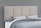 Monarch Specialties Inc. Grey Linen with Black Wood Legs Queen Bed-1