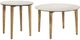 Coaster® Aldis 2-Piece White Occasional Table with Natural Base Set-0