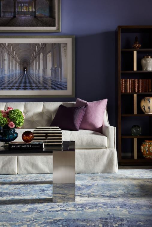 Lillian August Camille Peeler Purple Sofa-4