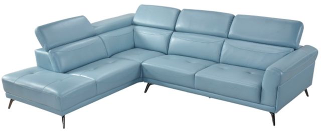 Homelegance® Giselle 2-Piece Blue Left-Arm Facing Sectional and Chaise-4