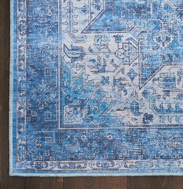 Nourison Home™ Nourison NWB15 Washables Blue 5'x7' Area Rug-1