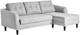 Moe's Home Collection Belagio Light Grey Sofa Bed with Chaise-1