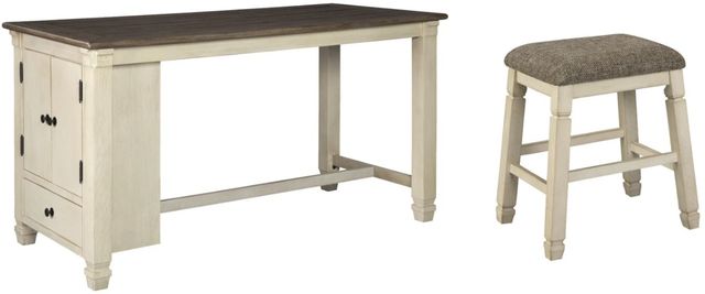Signature Design by Ashley® Bolanburg 5-Piece Two-tone Counter Height Dining Set-0