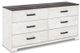 Signature Design by Ashley® Shawburn 3-Piece Charcoal Gray/Whitewash Full Panel Headboard Bedroom Set-2