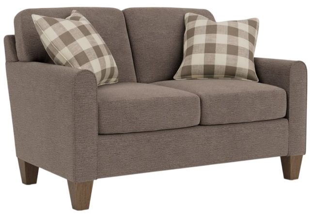 Flexsteel® Customizable Moxy Square Cushion with Rounded Mailbox Arm Loveseat-2